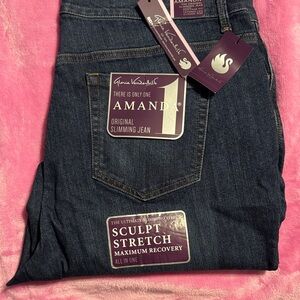 Gloria Vanderbilt Amanda Original Slimming Jeans - Deep Indigo